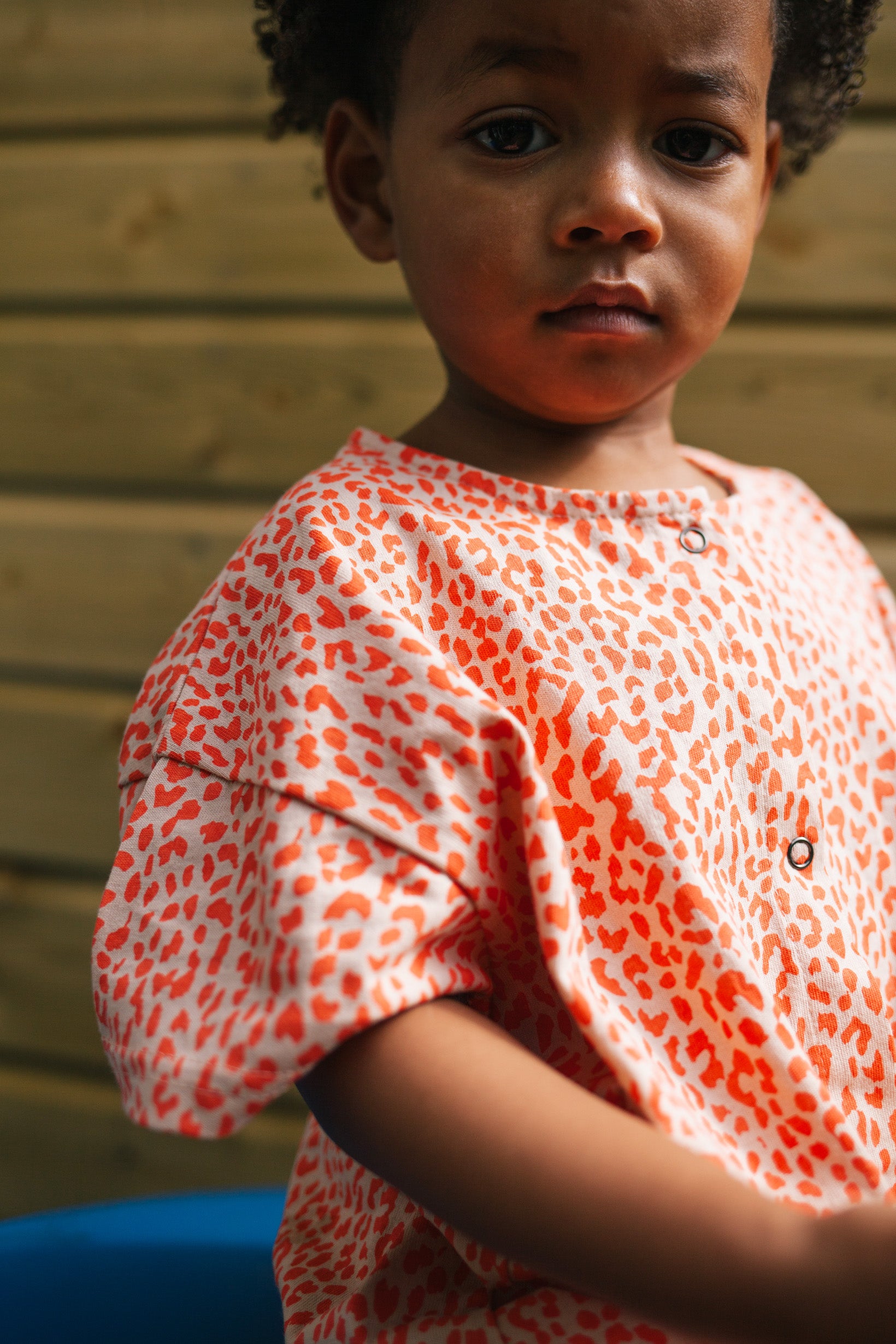 LEOPARD SPRING JUMPSUIT ORANGE