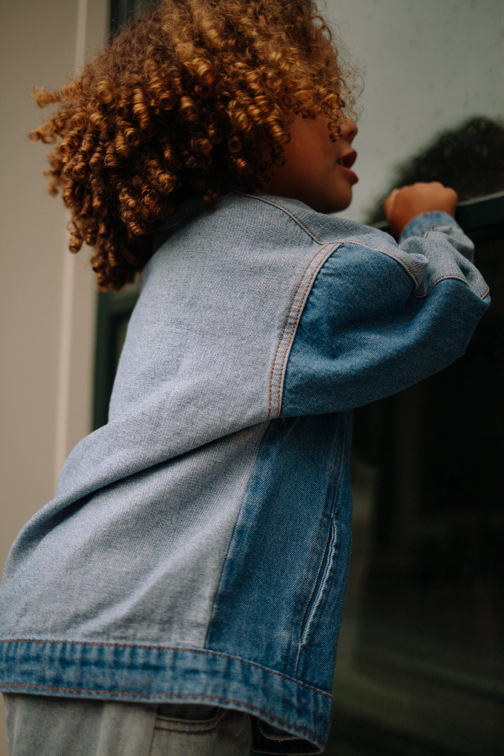 DENIM JACKET BI-COLOR