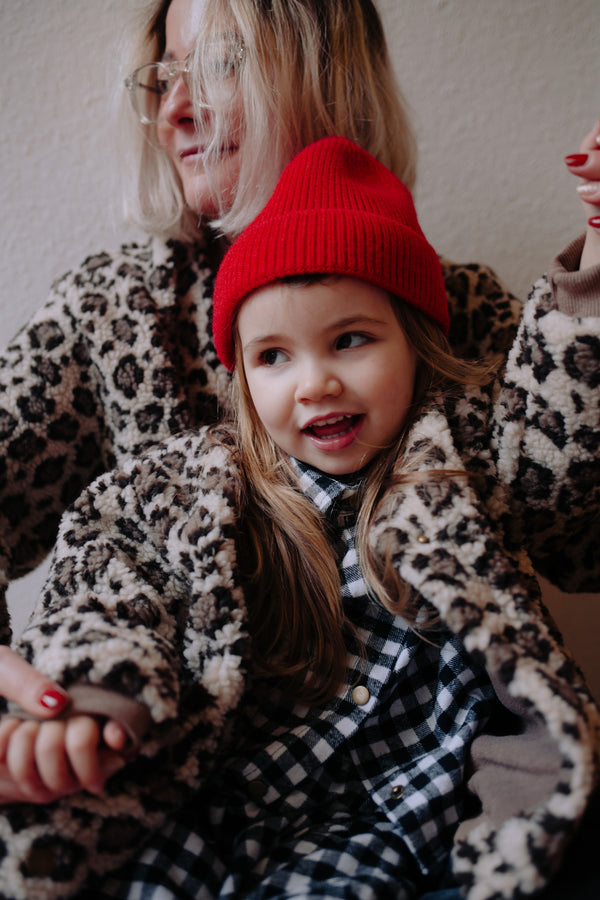 LEOPARD BOMBER RIBBED JACKET