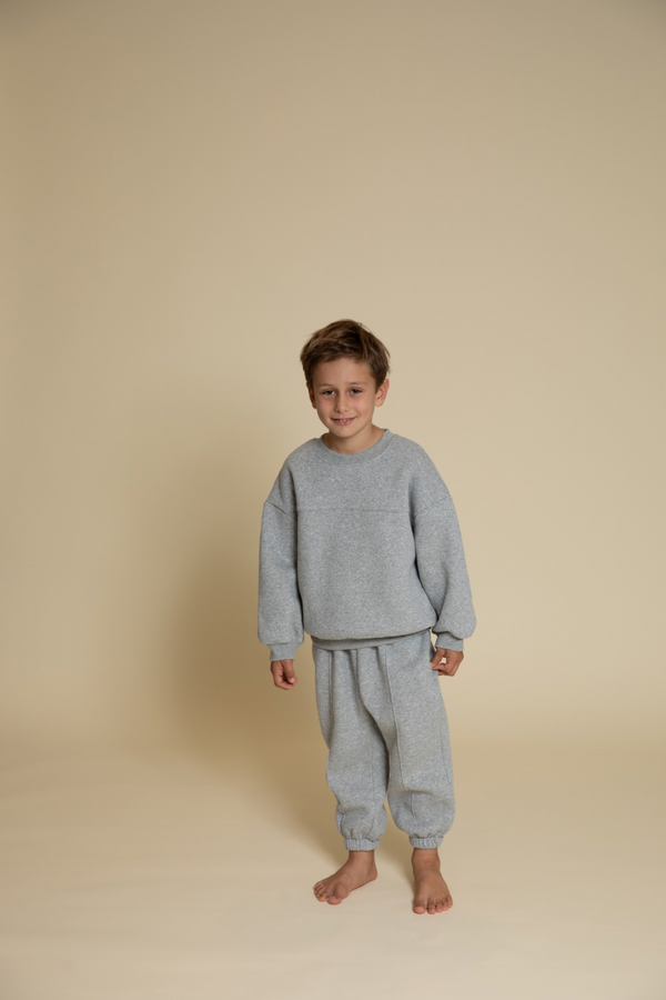 LOOK COZY DARK GREY SET