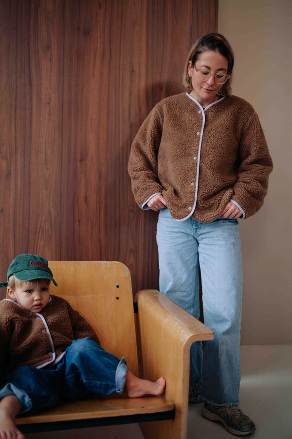 MATCHY - VESTE BROWN COZY