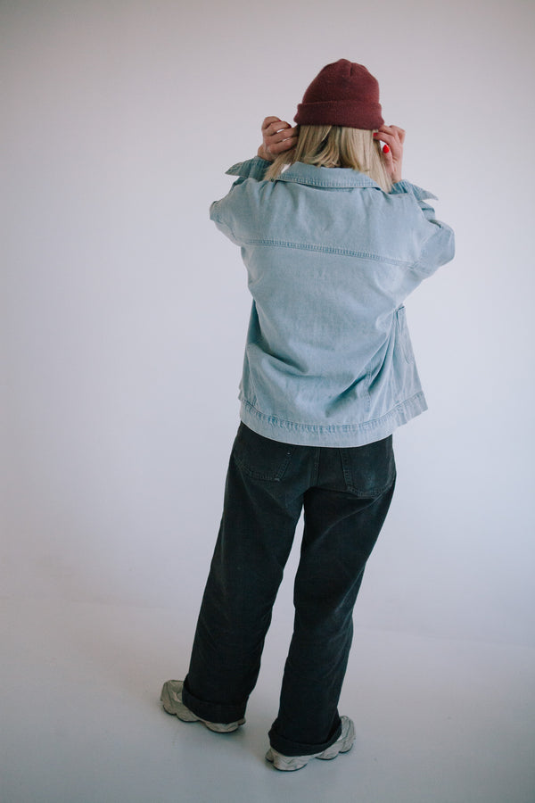 BLEACHED DENIM JACKET WOMAN