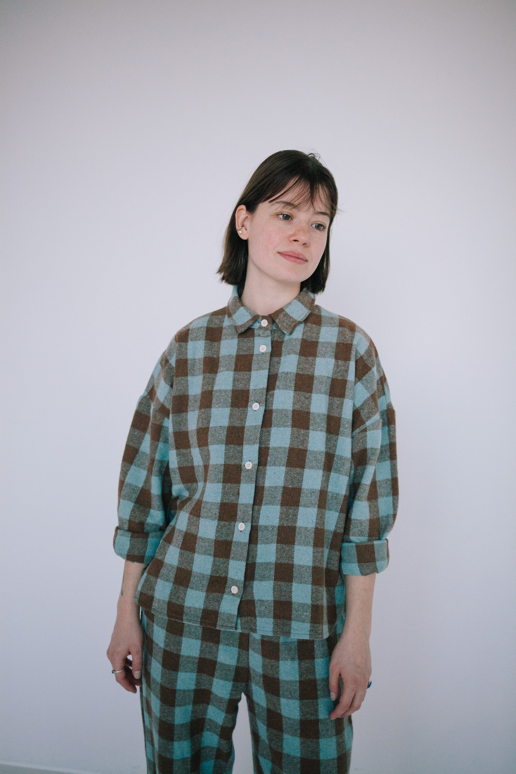 ENSEMBLE PLAID LAGOON FEMME