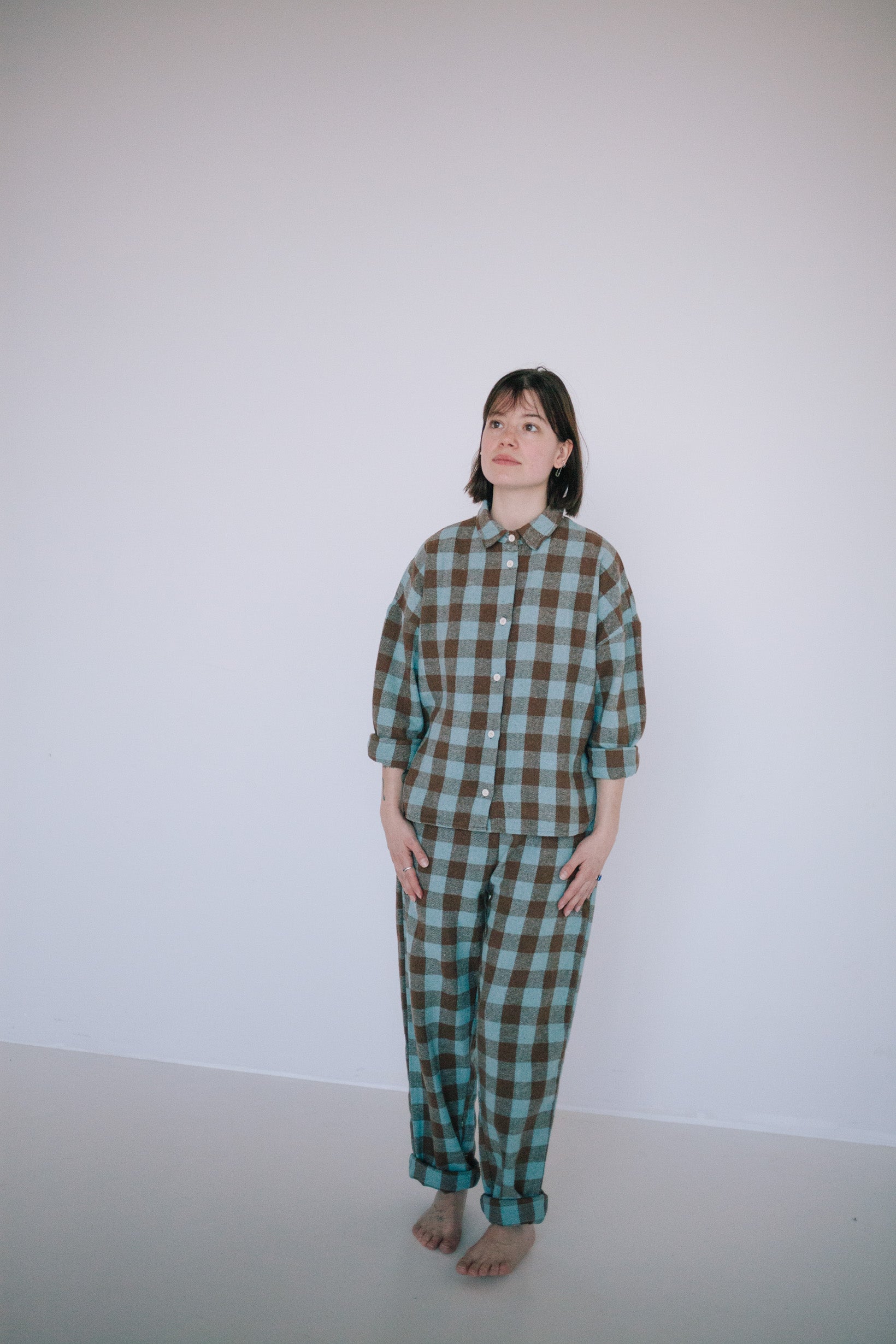 ENSEMBLE PLAID LAGOON FEMME