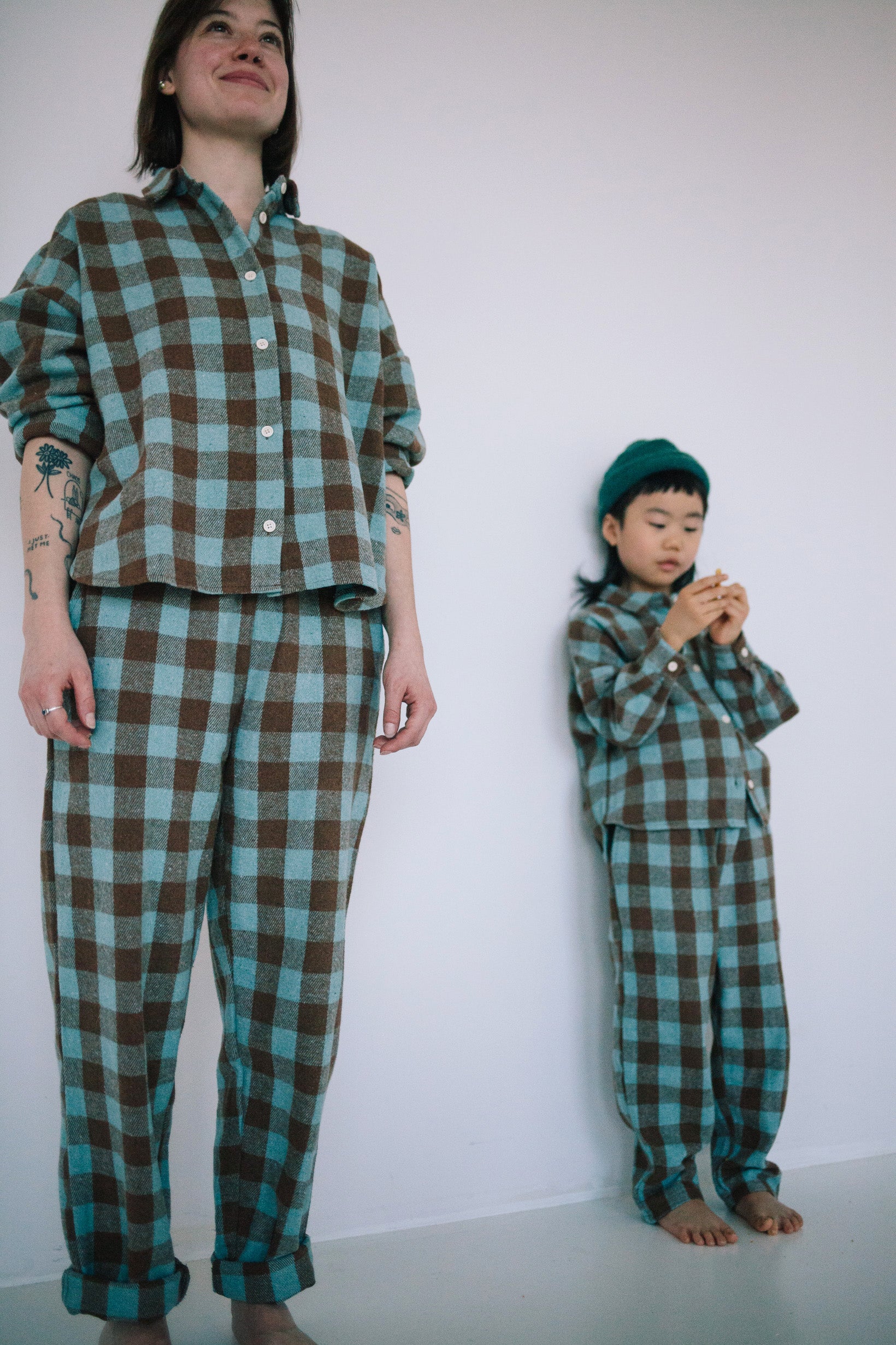 ENSEMBLE PLAID LAGOON FEMME