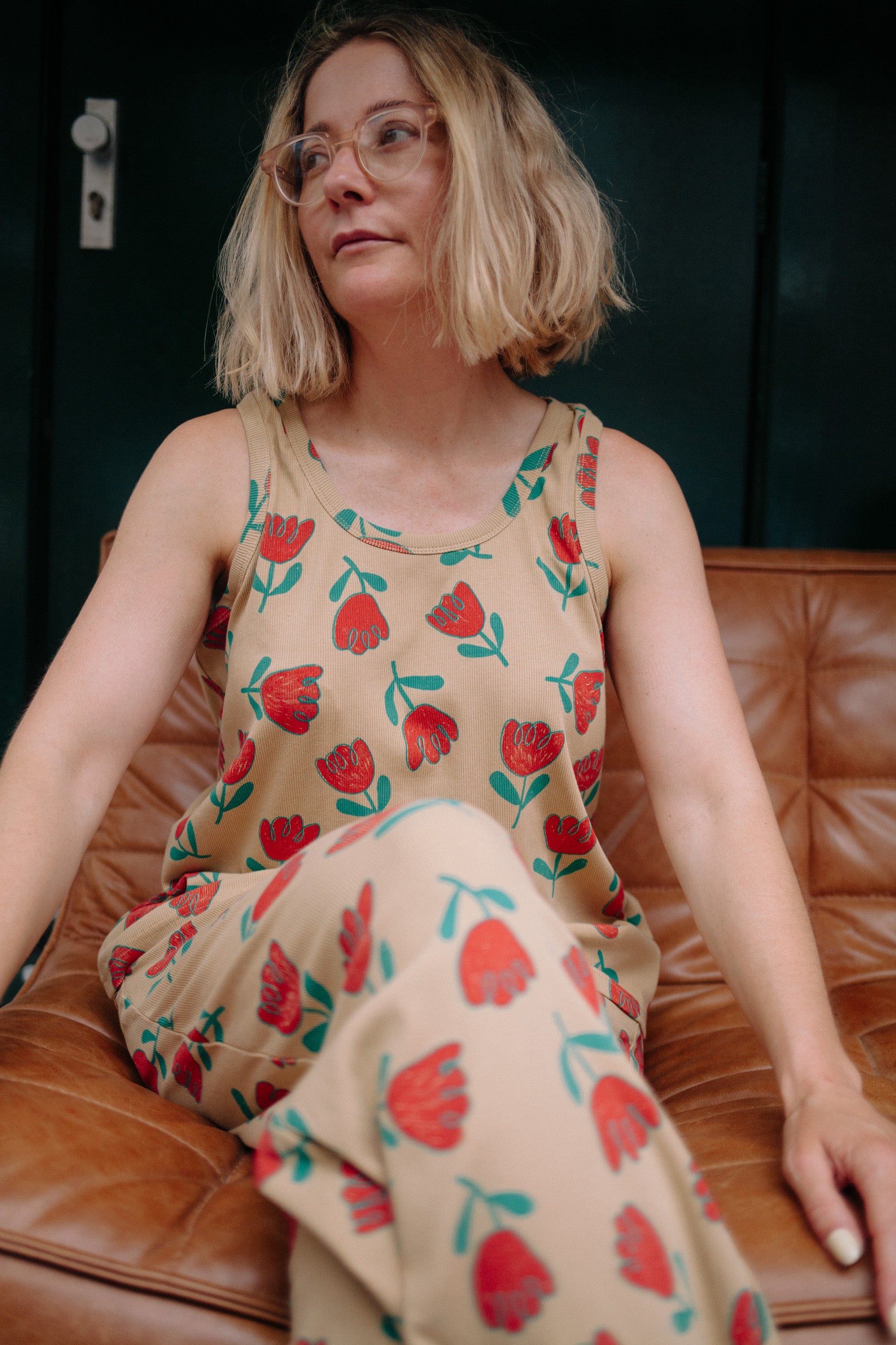 ENSEMBLE FLEUR ROUGE FEMME
