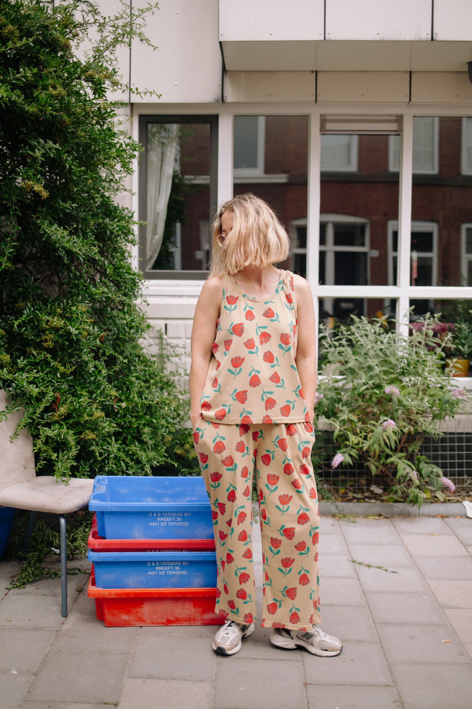 ENSEMBLE FLEUR ROUGE FEMME