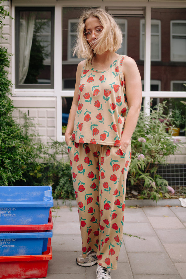 ENSEMBLE FLEUR ROUGE FEMME