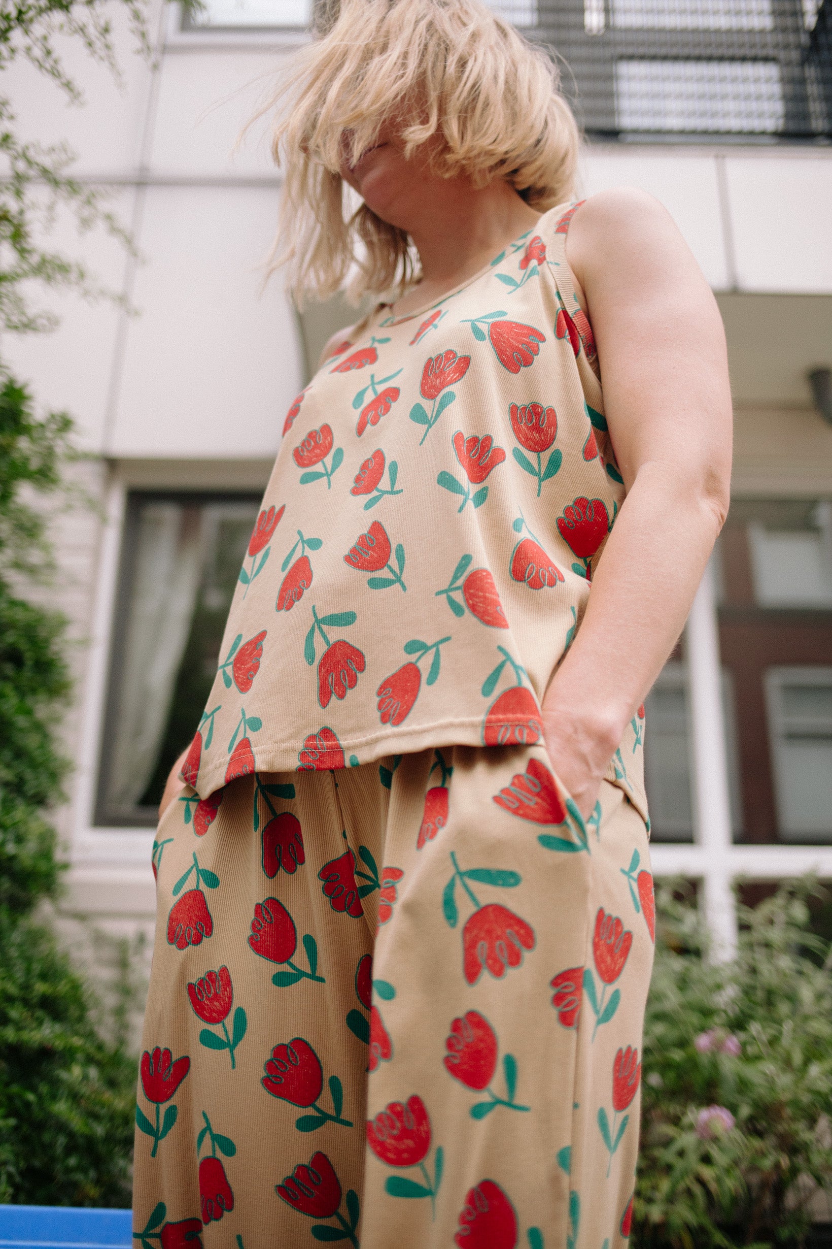 ENSEMBLE FLEUR ROUGE FEMME