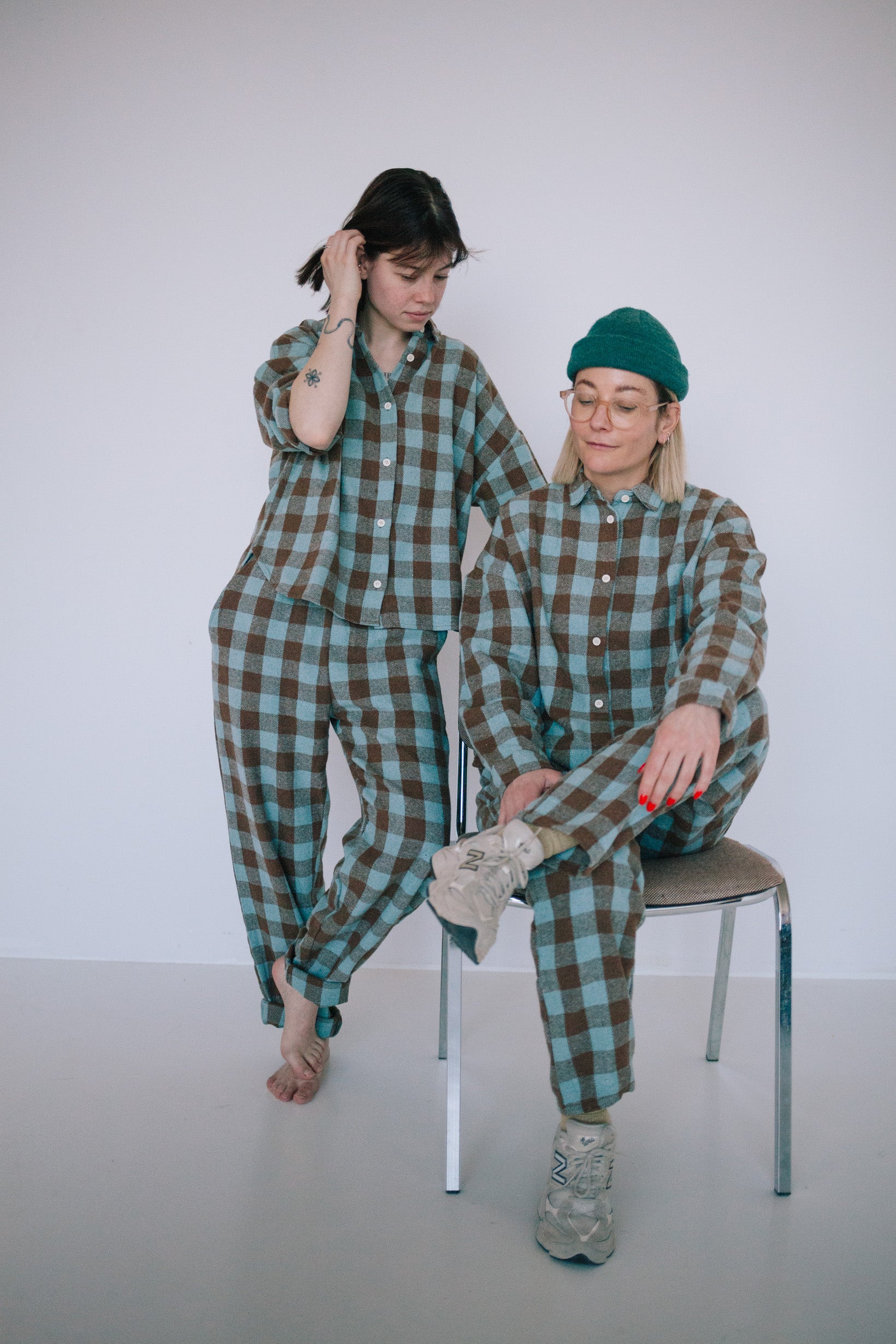 ENSEMBLE PLAID LAGOON FEMME