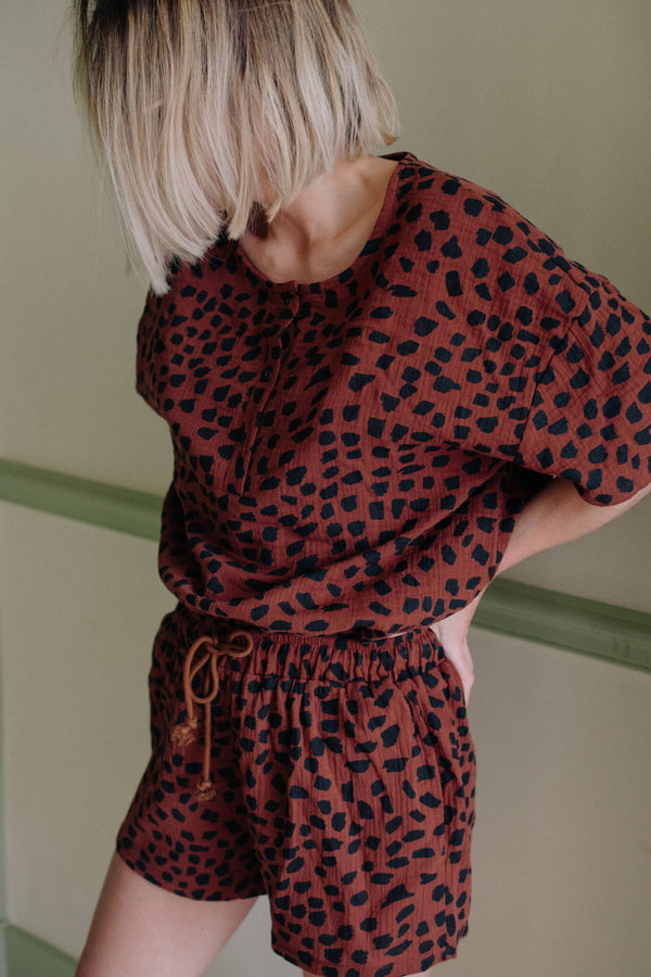 BROWN GUEPARD TS SET WOMAN