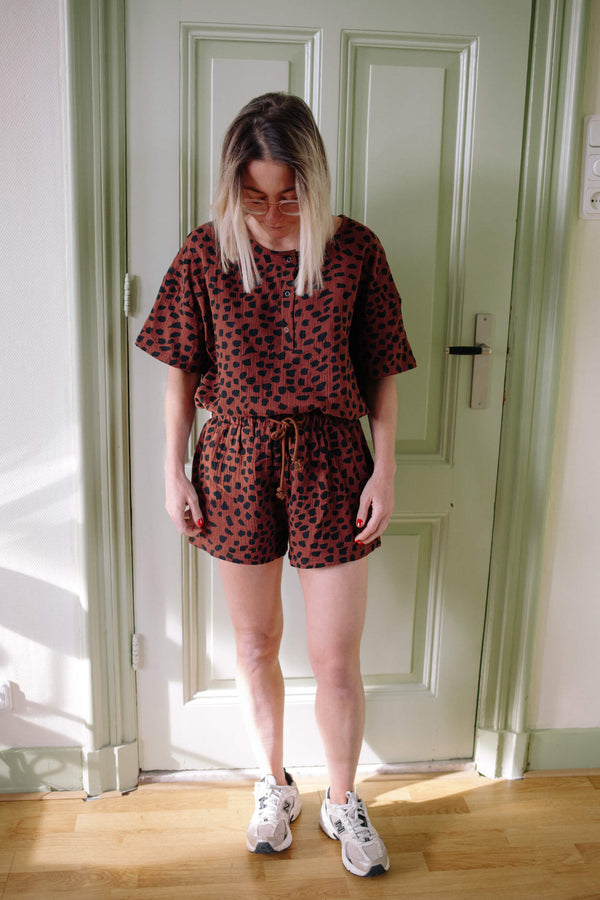 BROWN GUEPARD TS SET WOMAN