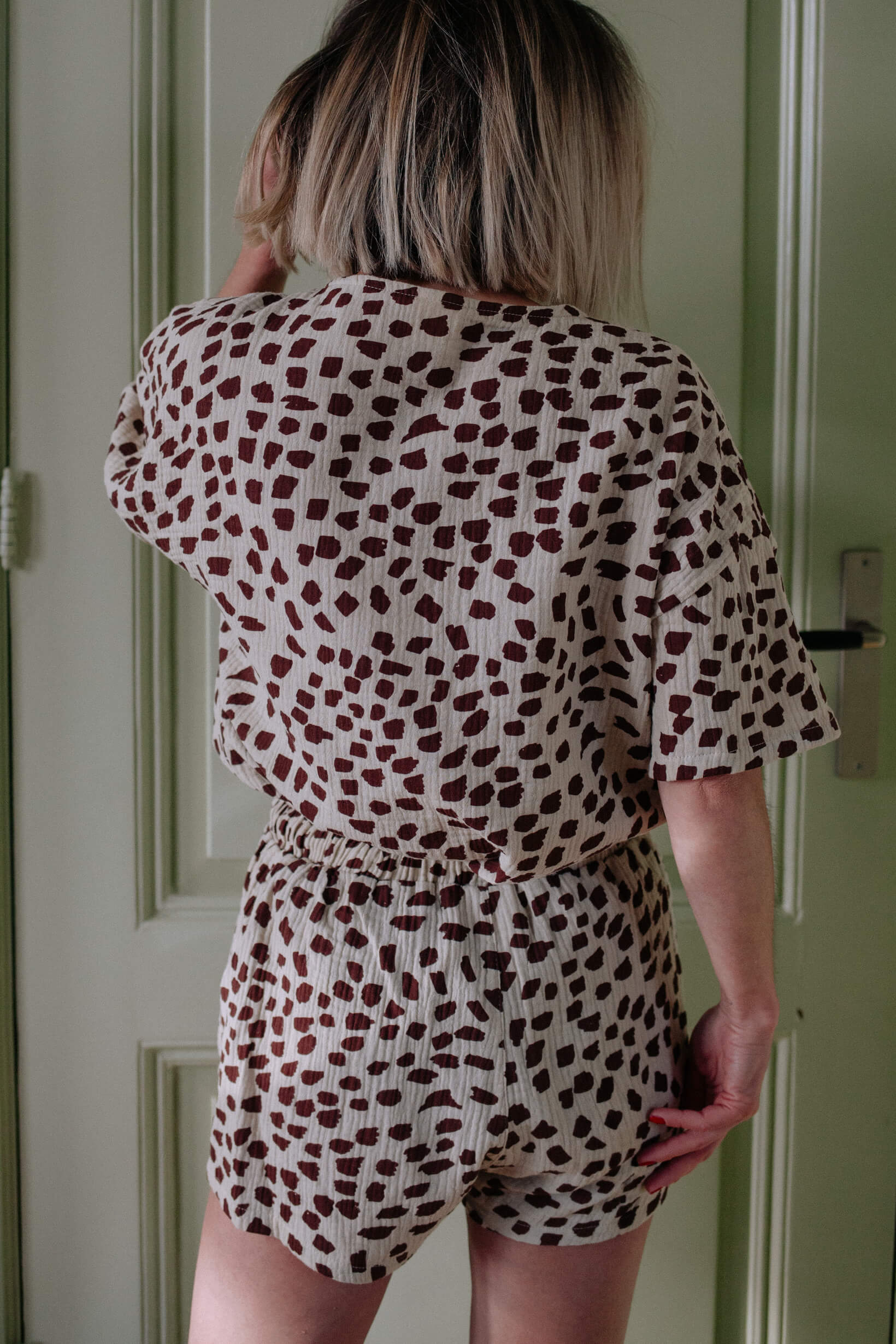 CREAM GUEPARD TS SET WOMAN