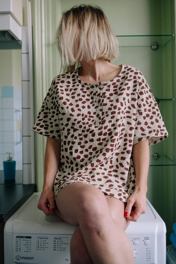 CREAM GUEPARD TS SET WOMAN
