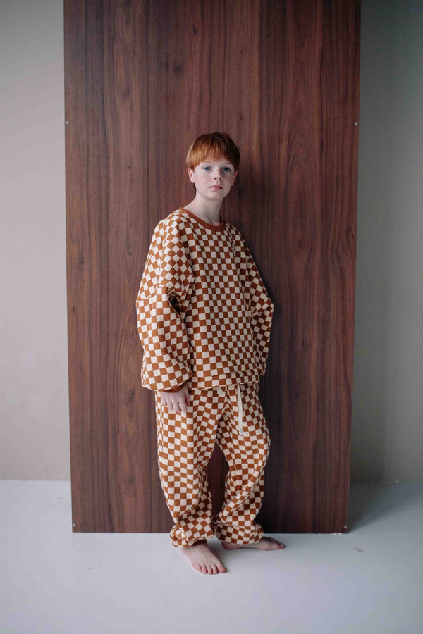 ENSEMBLE MARRON CHECKERS