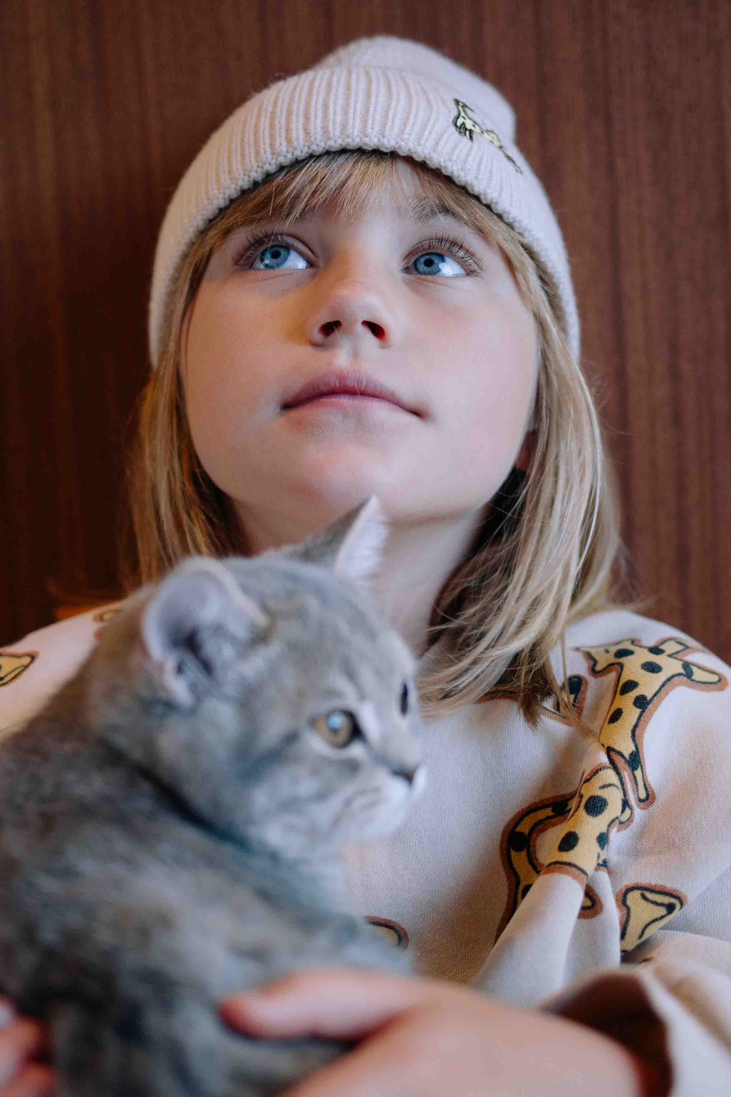 CREAM LEOPARD BEANIE