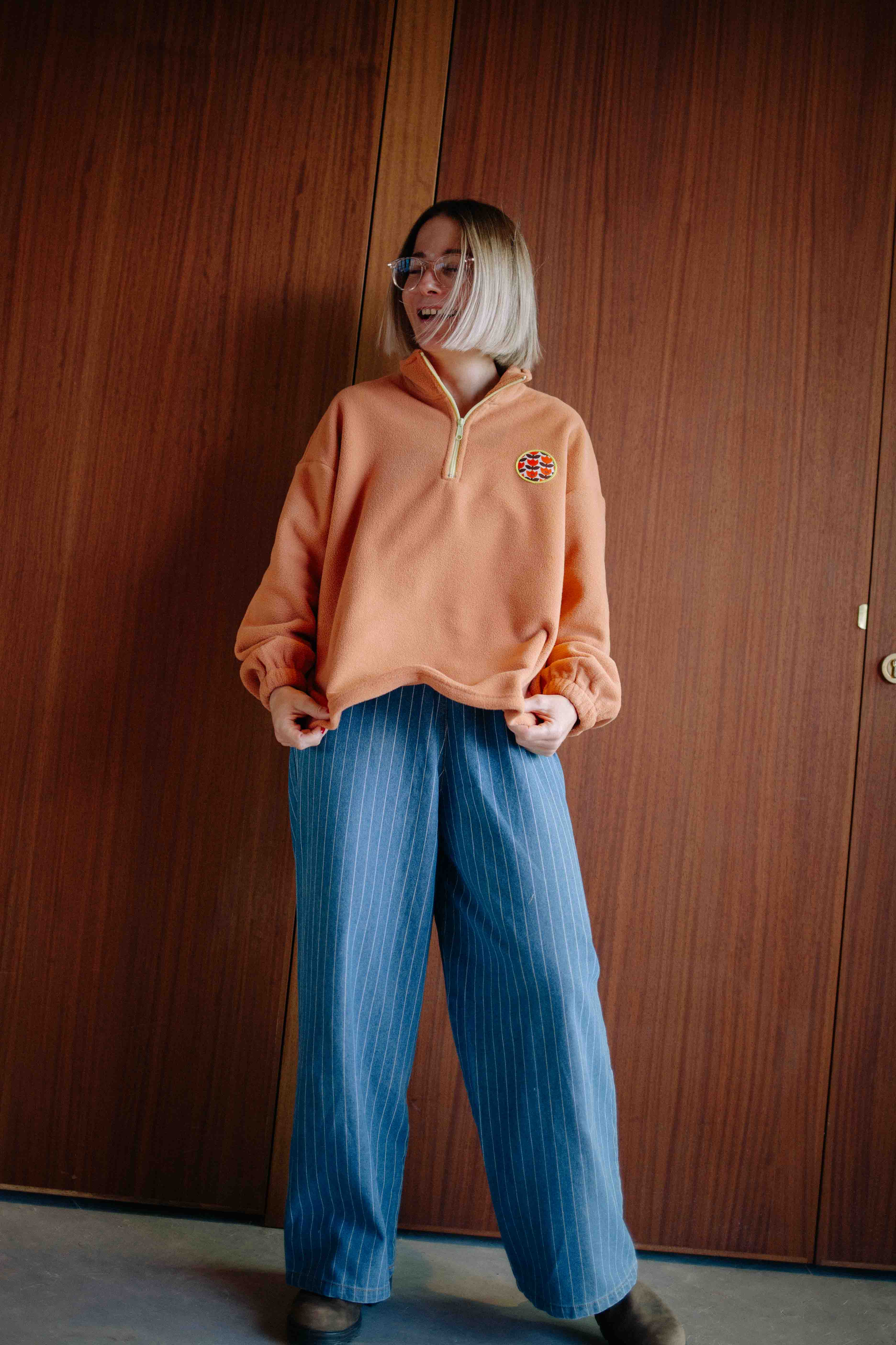 STRIPED JEANS WOMAN