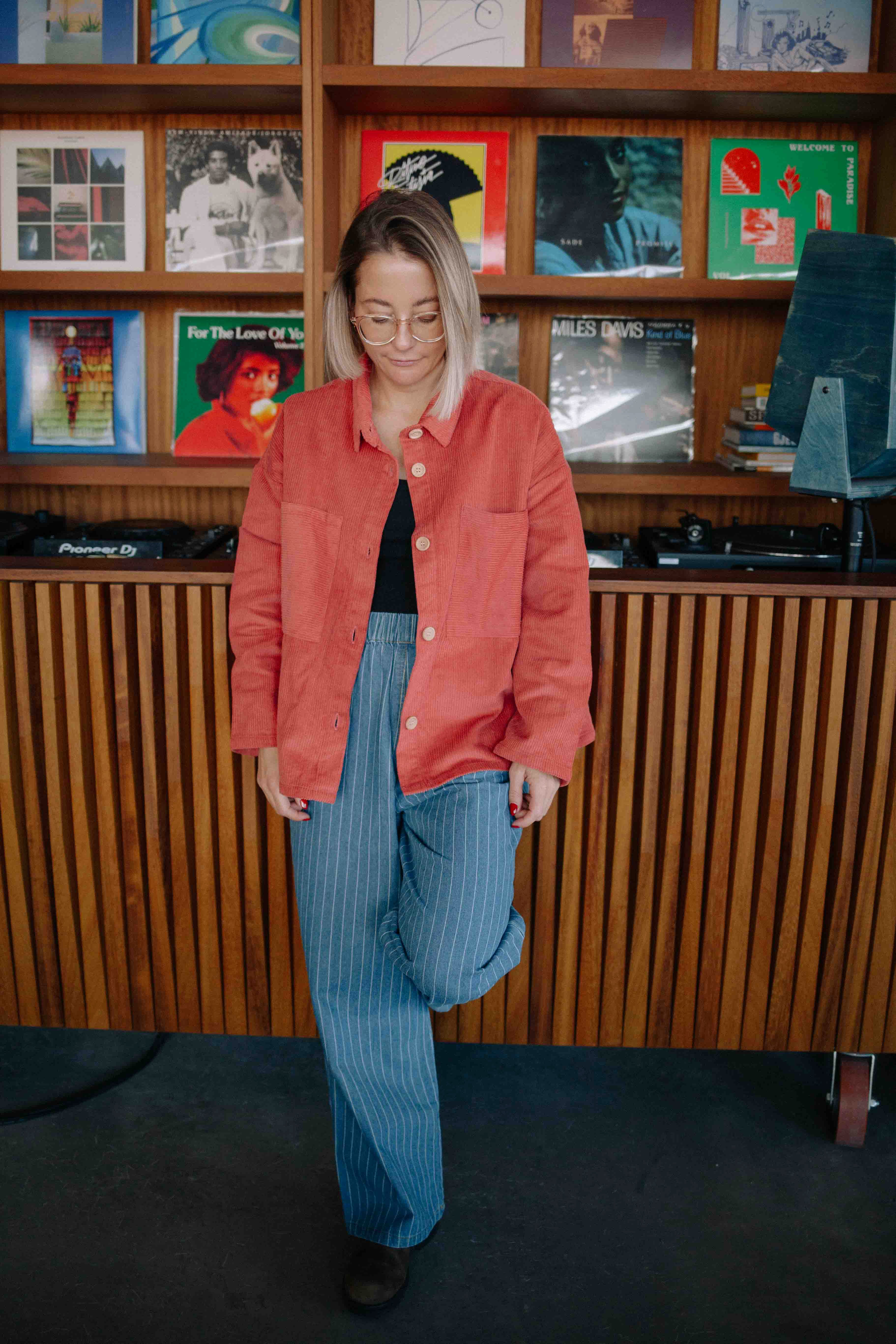 TERRACOTTA CORDUROY SET WOMAN