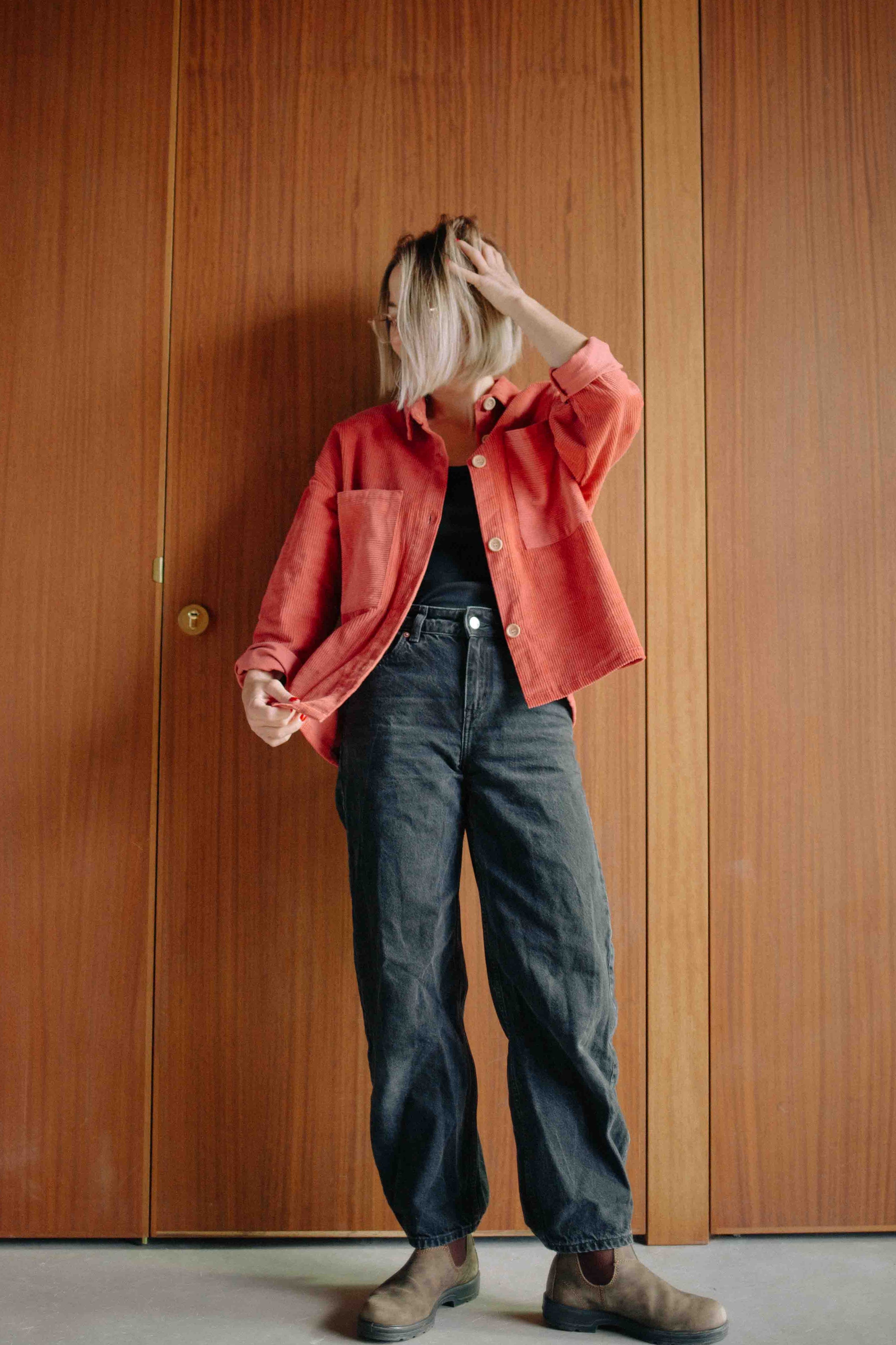 TERRACOTTA CORDUROY SET WOMAN