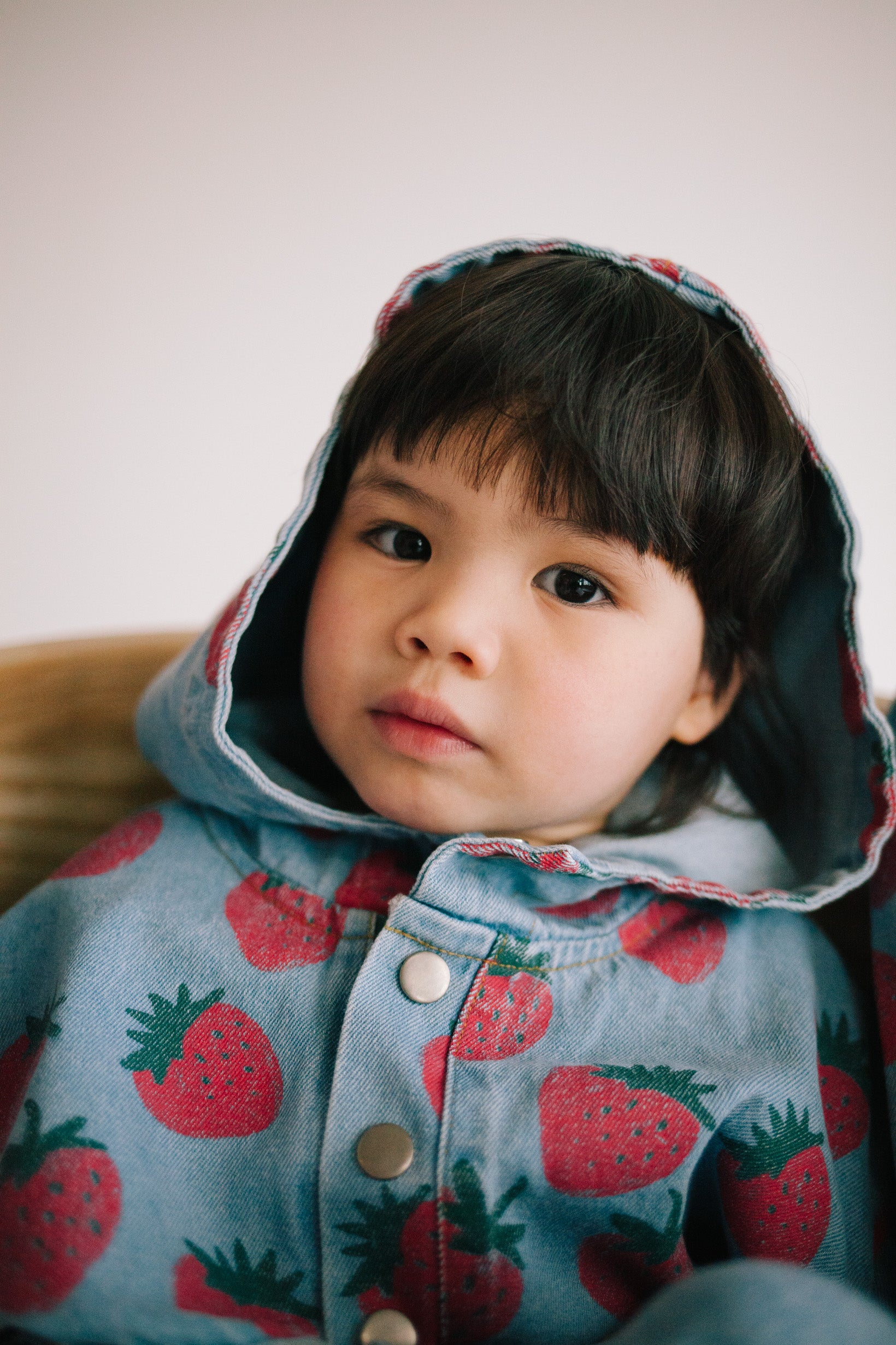 STRAWBERRY DENIM HOODIE