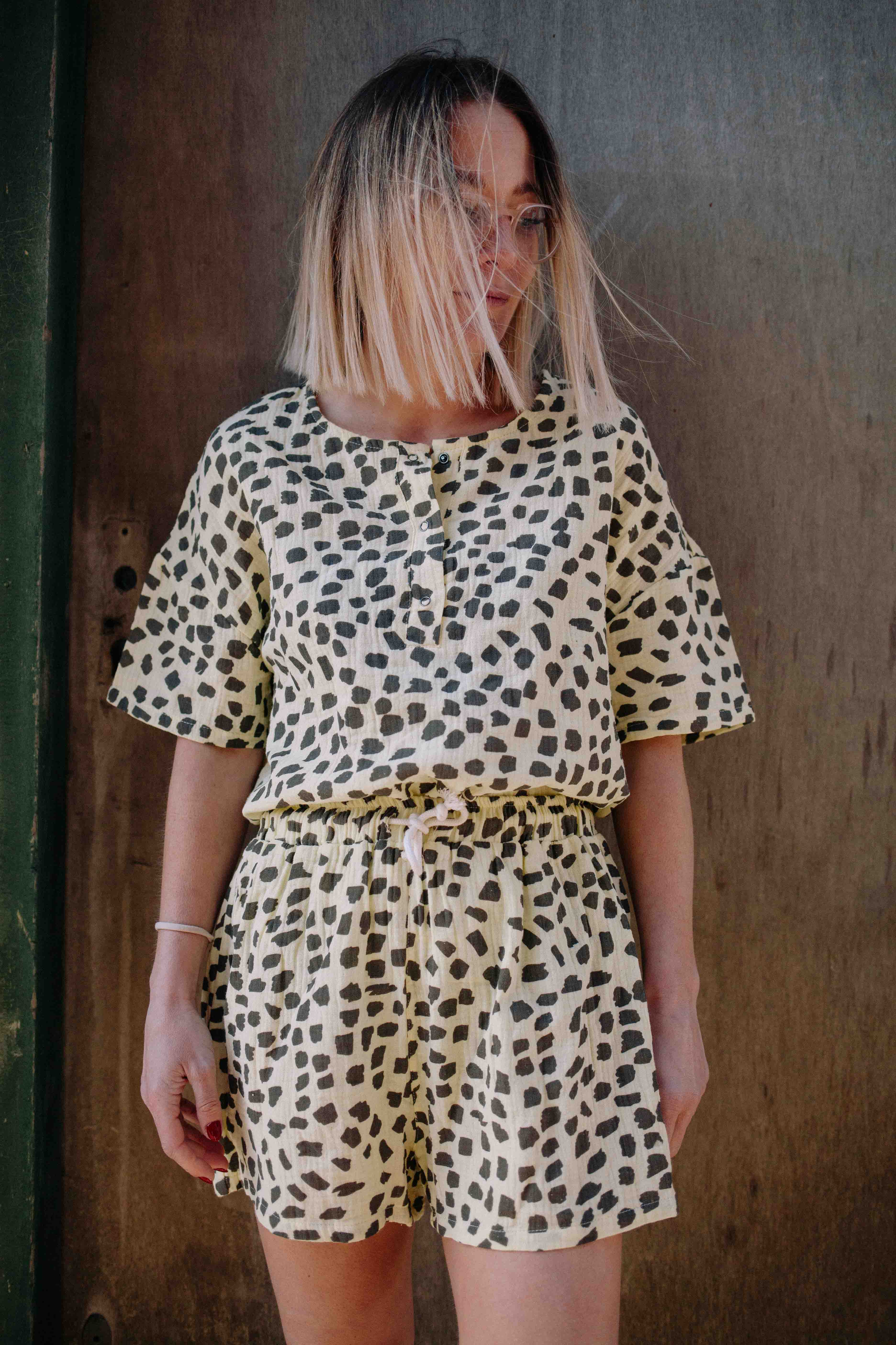 YELLOW GUEPARD TS SET WOMAN