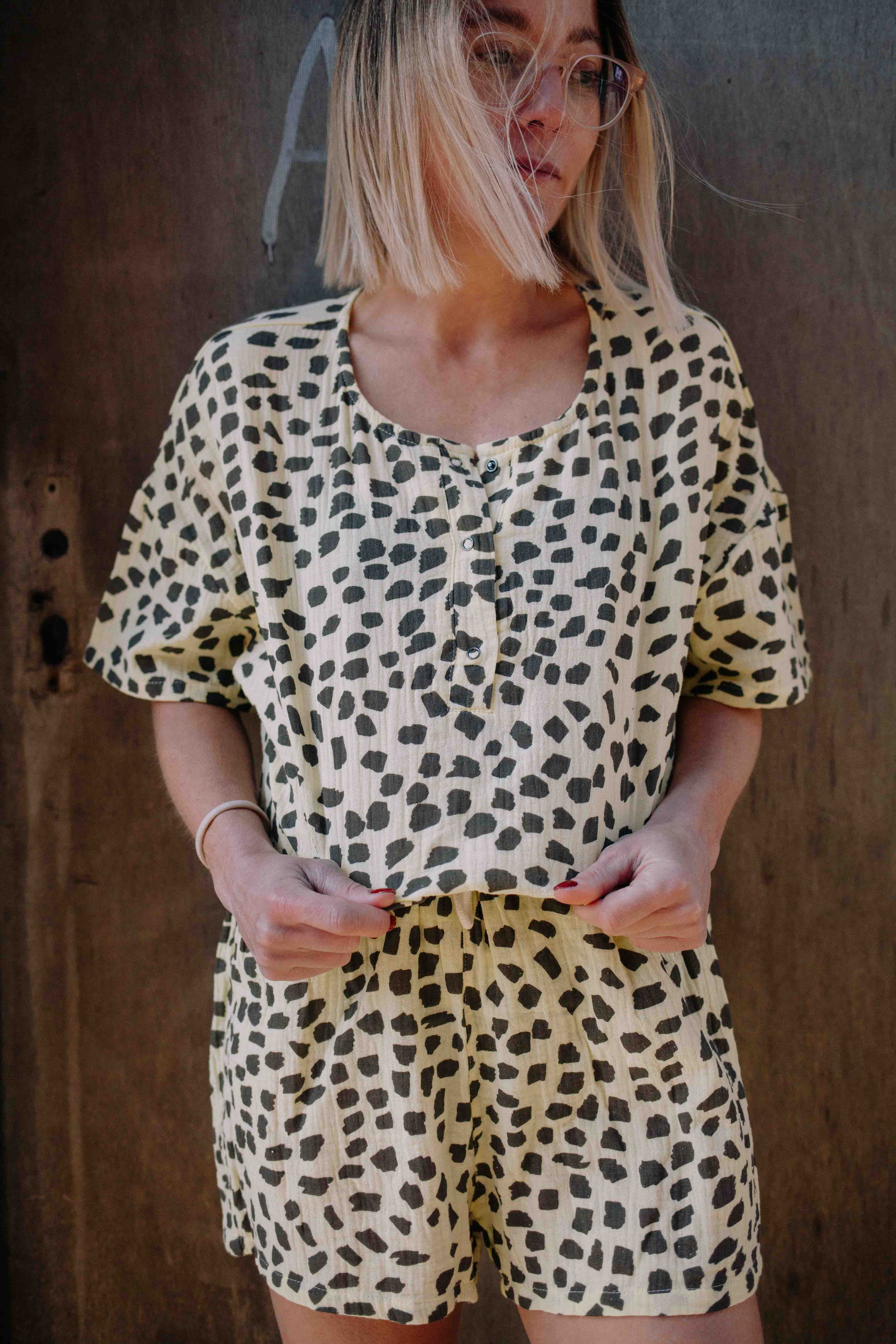 YELLOW GUEPARD TS SET WOMAN
