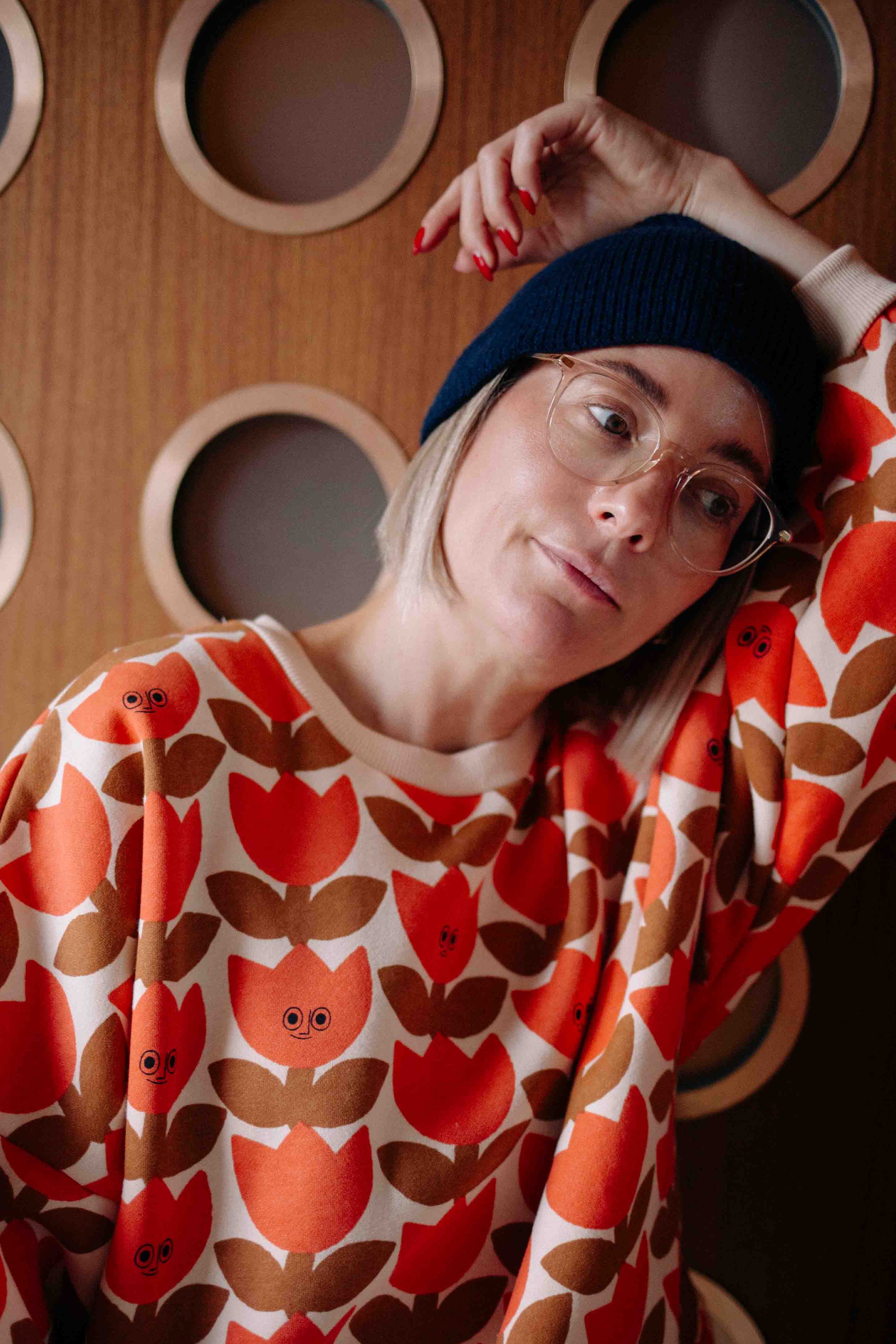 NAVY HONEY BEAR BEANIE ADULT