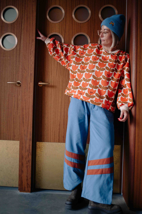 BLUE LEOPARD BEANIE ADULT