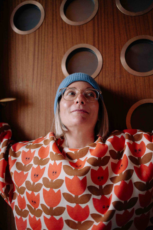 BLUE LEOPARD BEANIE ADULT