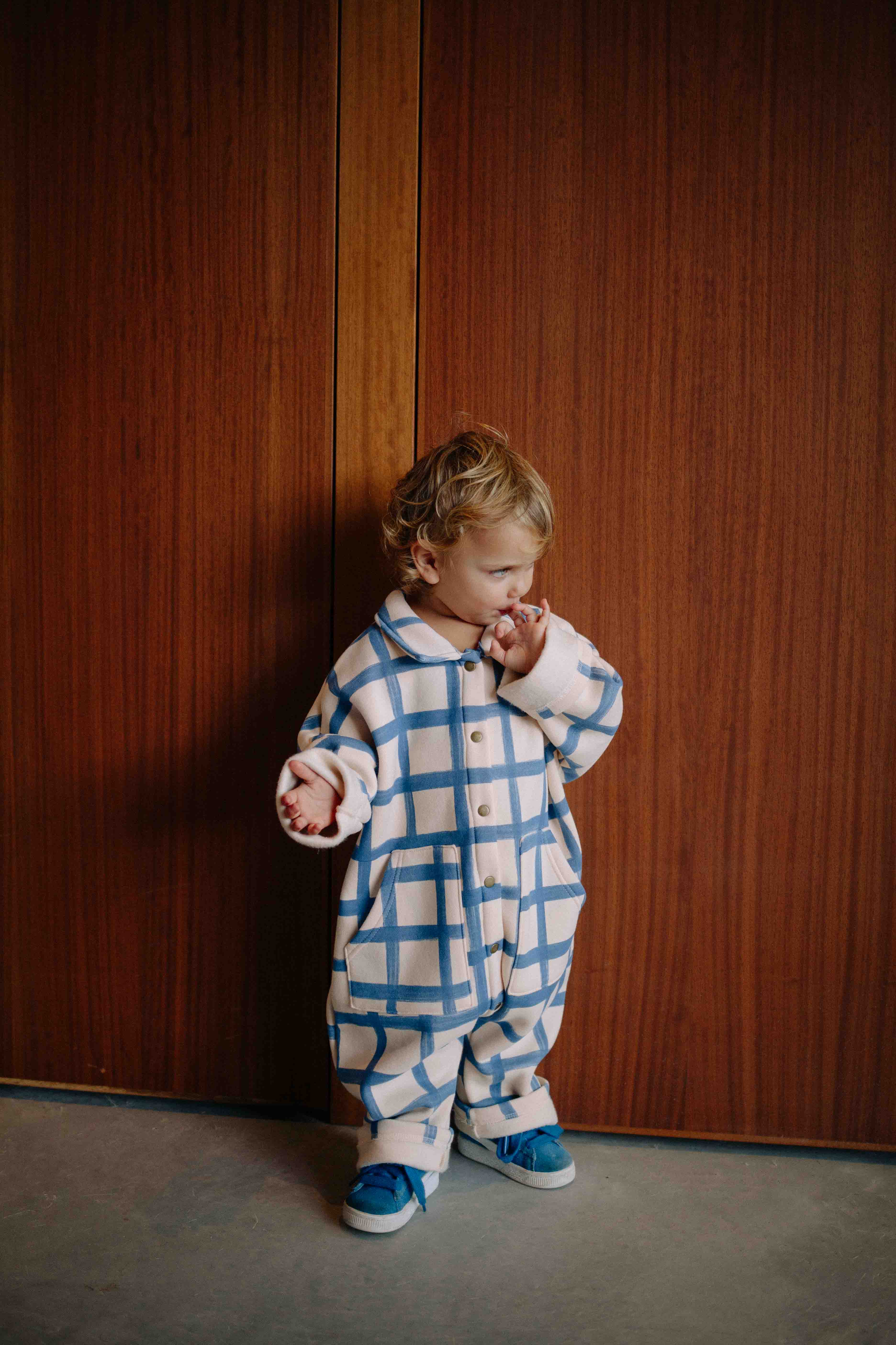 CANDY BLUE SQUARE JUMPSUIT