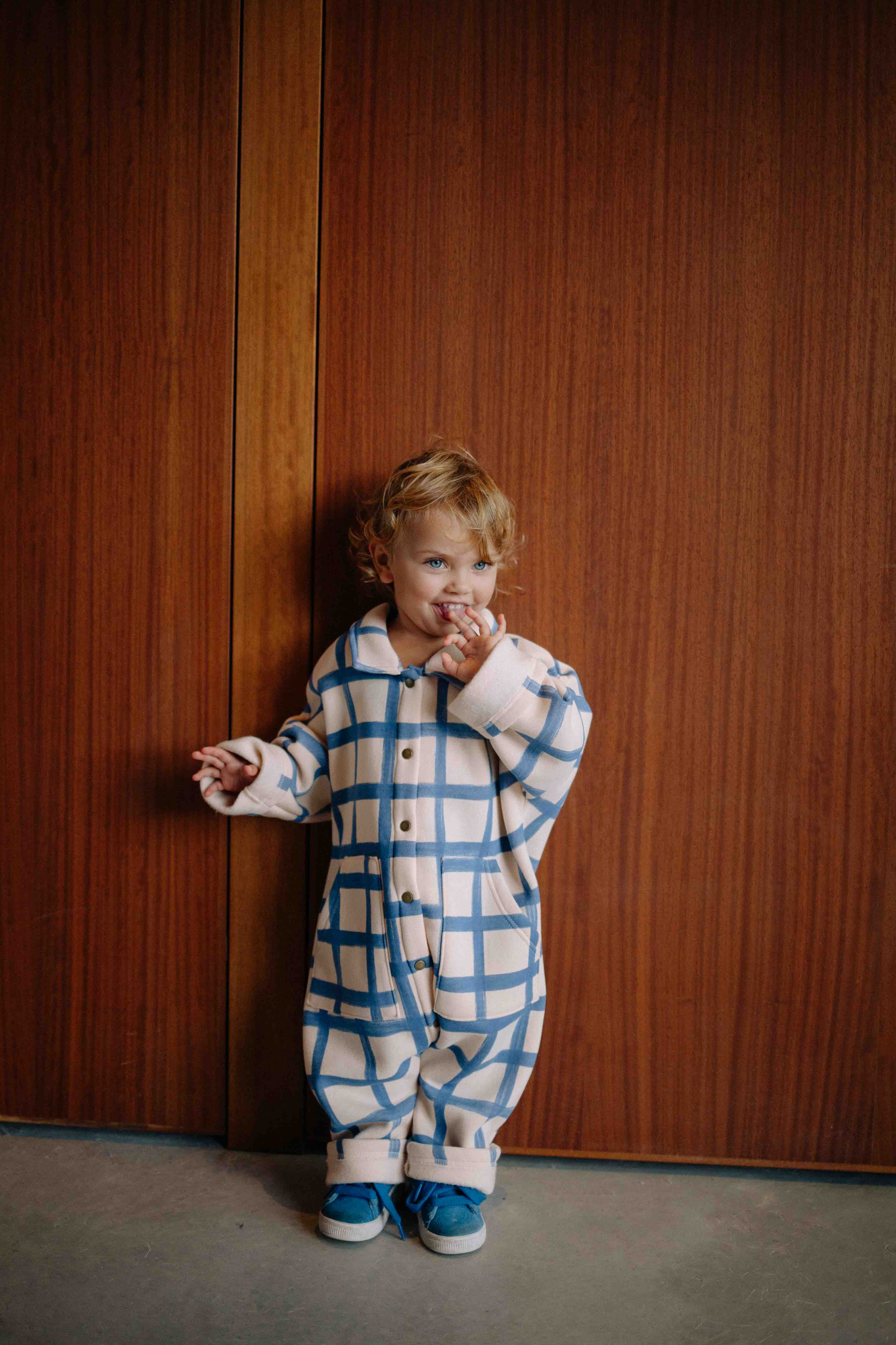 CANDY BLUE SQUARE JUMPSUIT