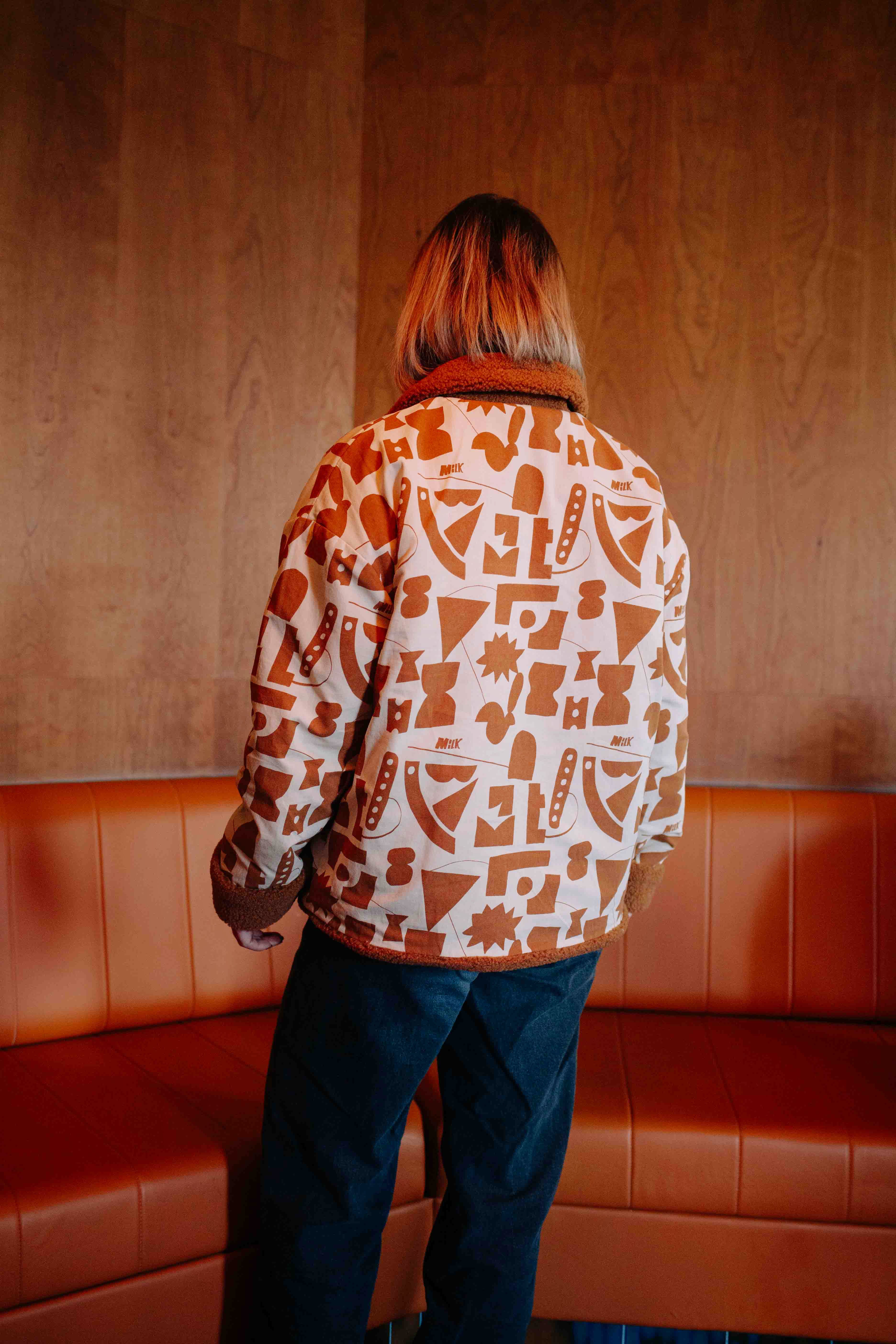 FLUFFY CHOCOLATE MILK COAT WOMAN