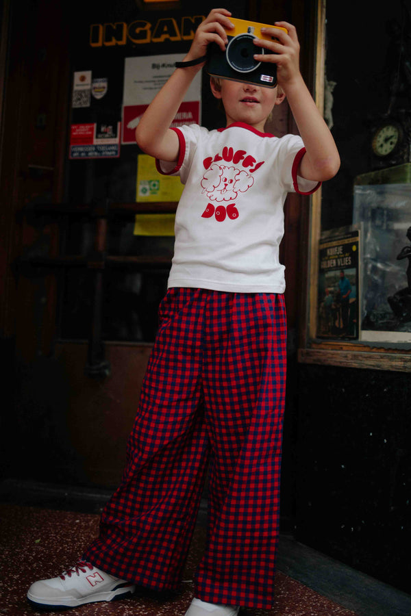 RED VICHY PANTS