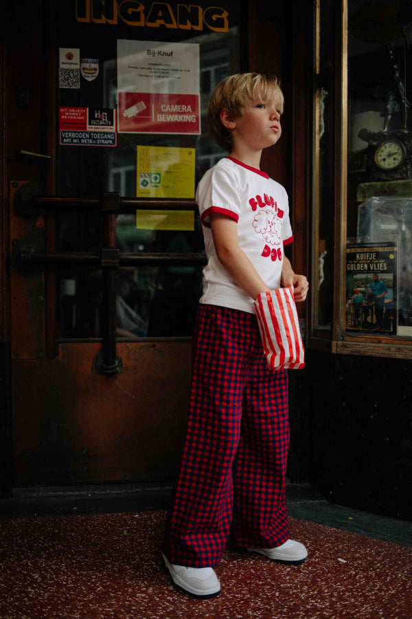 RED VICHY PANTS