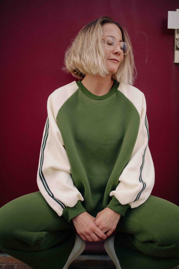 ENSEMBLE OLIVE RETRO FEMME