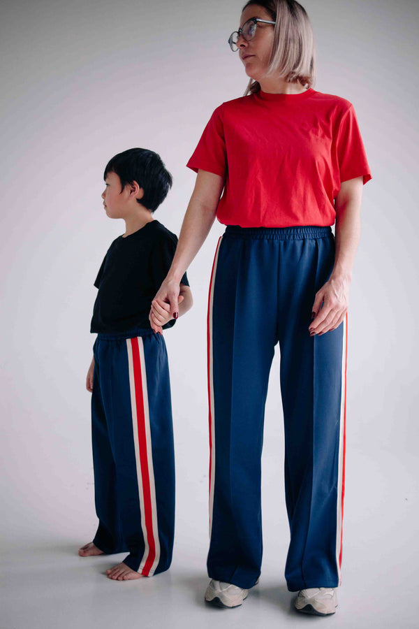 PANTALON SPORTY NAVY FEMME