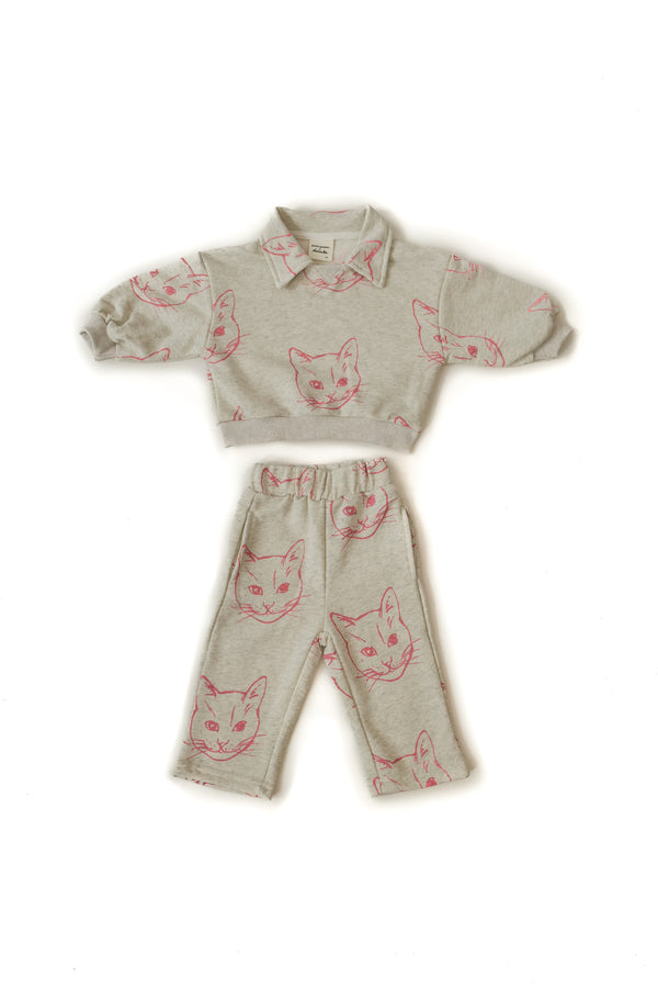 ENSEMBLE CHAT REBEL ROSE - 3/6 MOIS