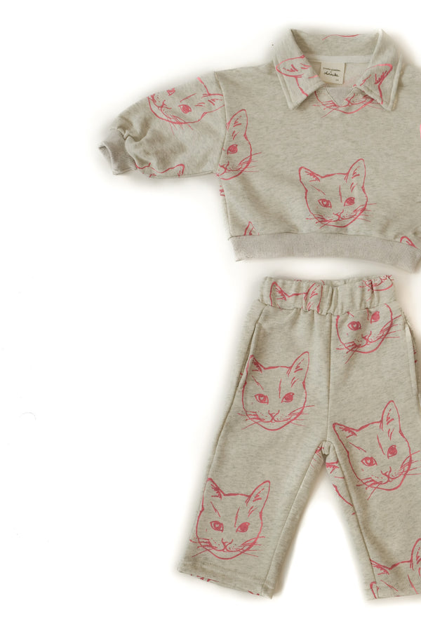 ENSEMBLE CHAT REBEL ROSE - 3/6 MOIS