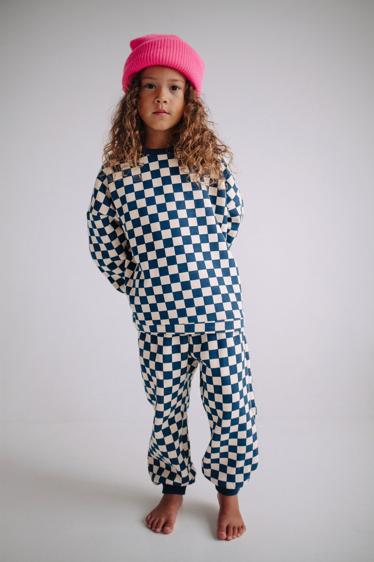 BLUE CHECKERS SET